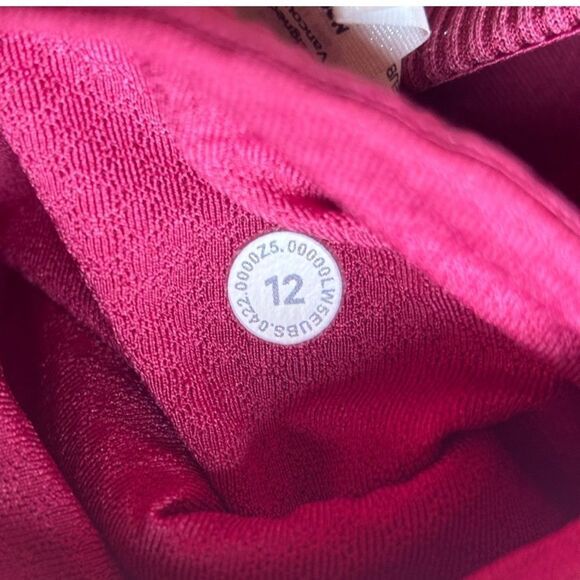 Lululemon✨Brushed Softstreme Ribbed Zip Flared Pant 32.5"✨NEW Pomegranate✨Sz 12 - Picture 4 of 5